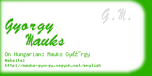 gyorgy mauks business card